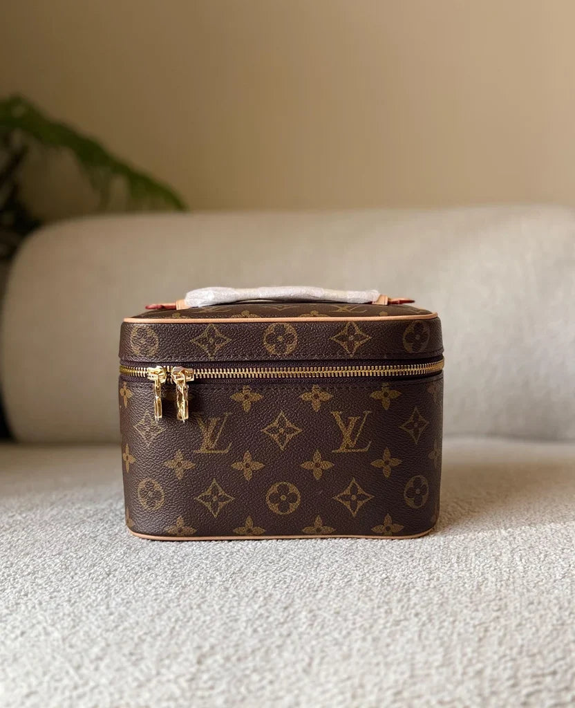 Louis Vuitton Monogram Vanity Case with Yellow Trim