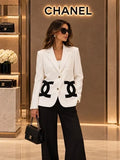 Chanel Oversized Graphic CC Logo Blazer