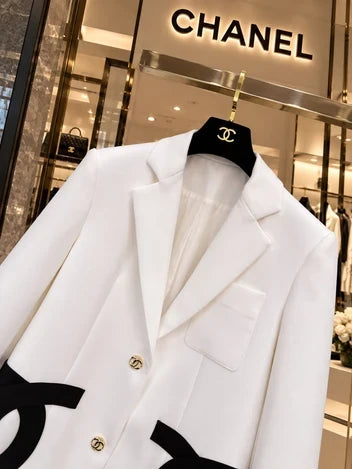 Chanel Oversized Graphic CC Logo Blazer