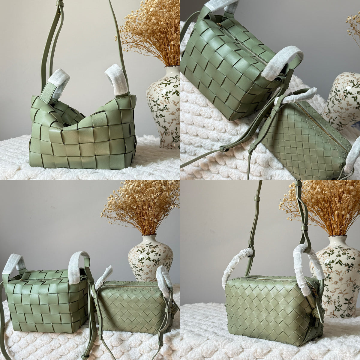 Bottega Veneta Intrecciato Woven Tote/Crossbody Bag with Pouch