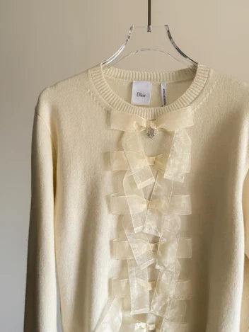 Dior Ribbon Bow Detail Sweater
