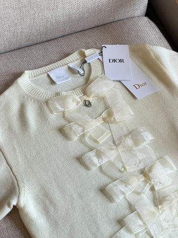 Dior Ribbon Bow Detail Sweater