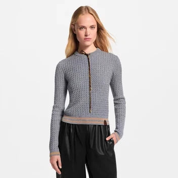 Louis Vuitton Varsity Stripe Cable Knit Pullover