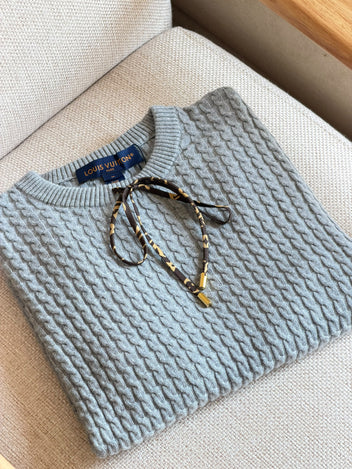 Louis Vuitton Varsity Stripe Cable Knit Pullover