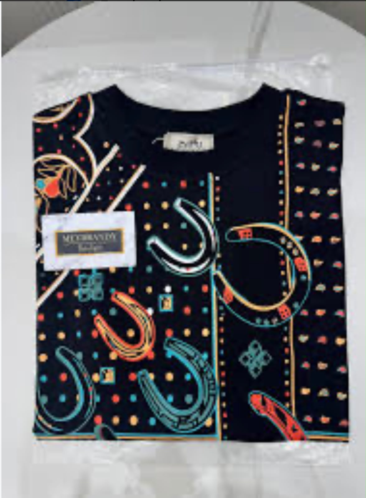 Hermès Printed Silk-Front Knit T-shirt