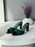 Gina Crystal-Embellished High Heel Mules