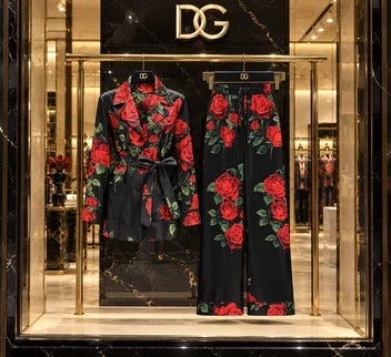 Dolce & Gabbana Carretto-Print Silk Twill Set