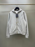 Louis Vuitton Monogram Embroidered Zip-Up Hoodie