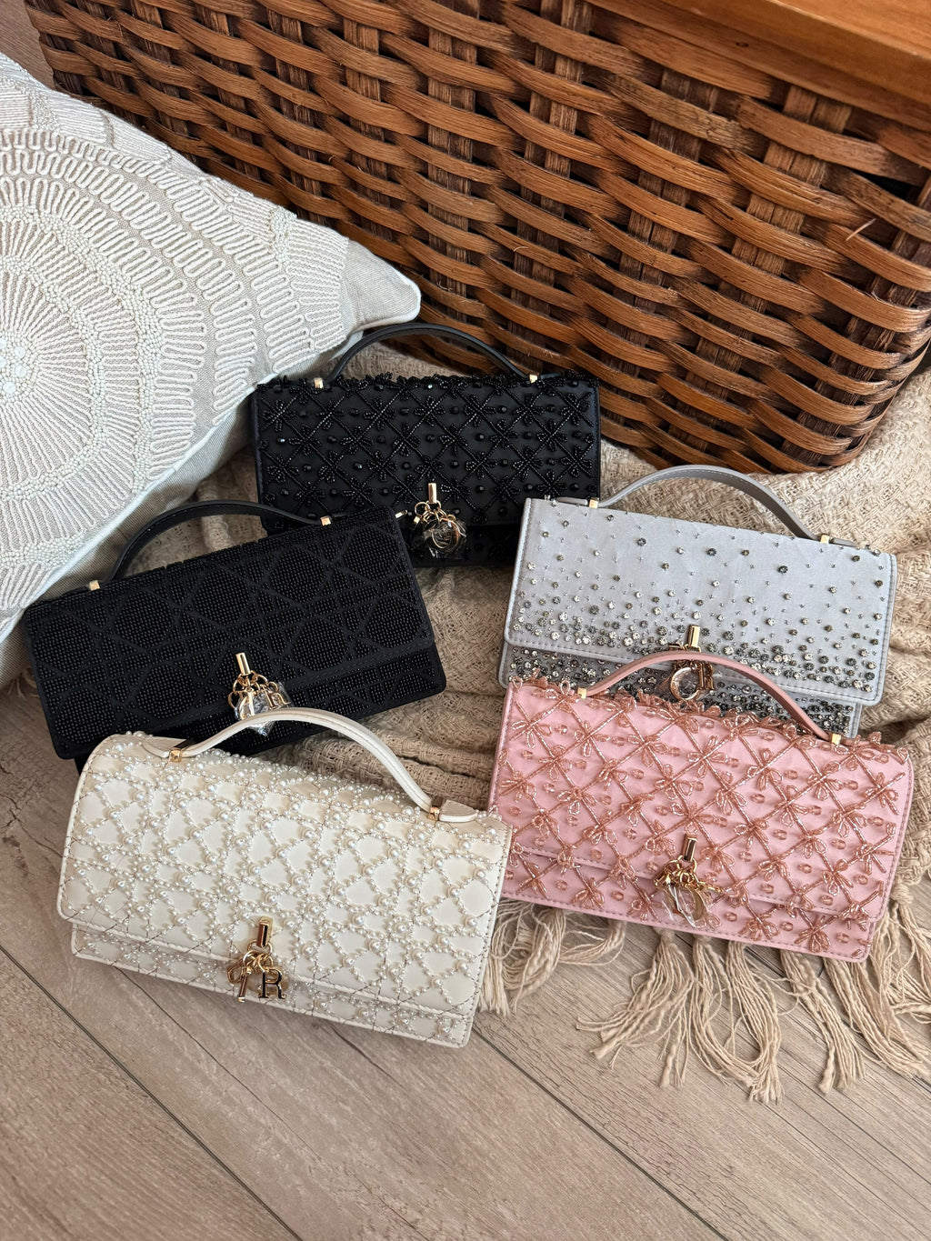 Dior Vanity Long Top Handle Bag with Charm