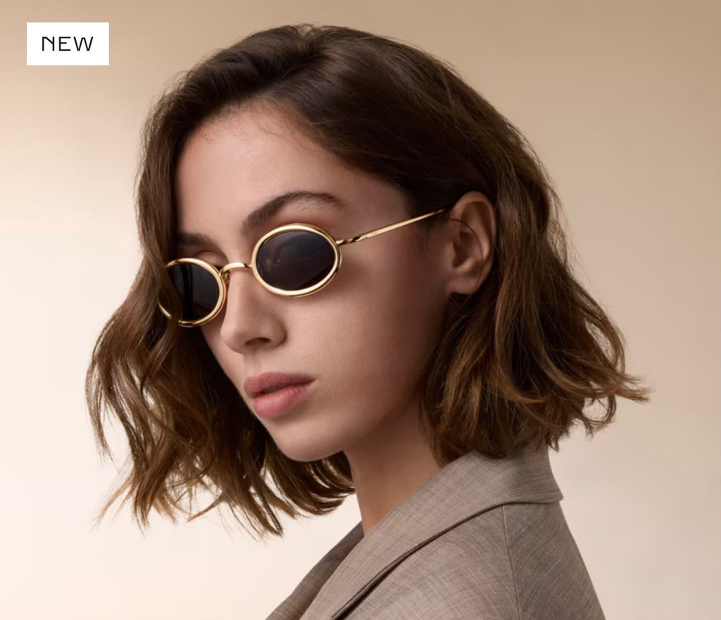 Cartier Round/Oval Gold Metal Frame Sunglasses