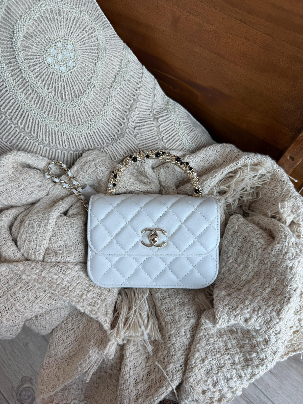 Chanel Flap Bag with Tweed Finish