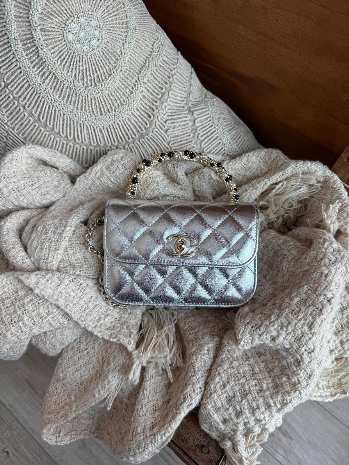 Chanel Flap Bag with Tweed Finish