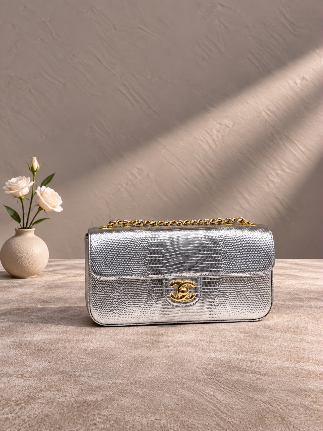 Chanel Classic Double Flap Bag with Chain Strap