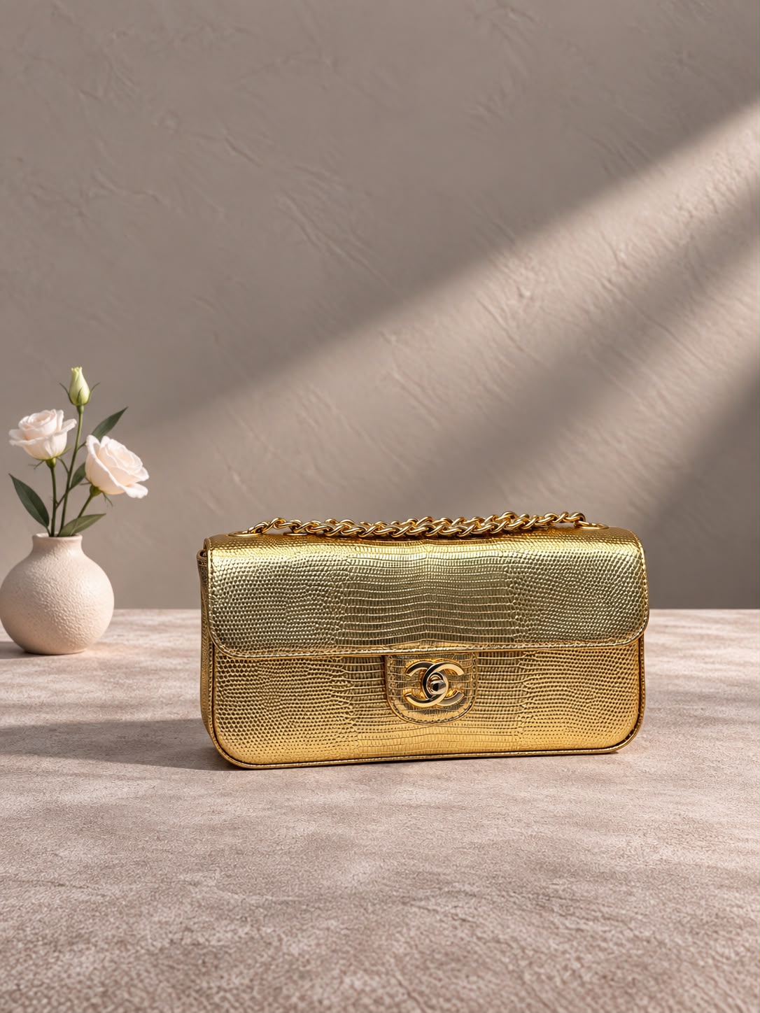 Chanel Classic Double Flap Bag with Chain Strap