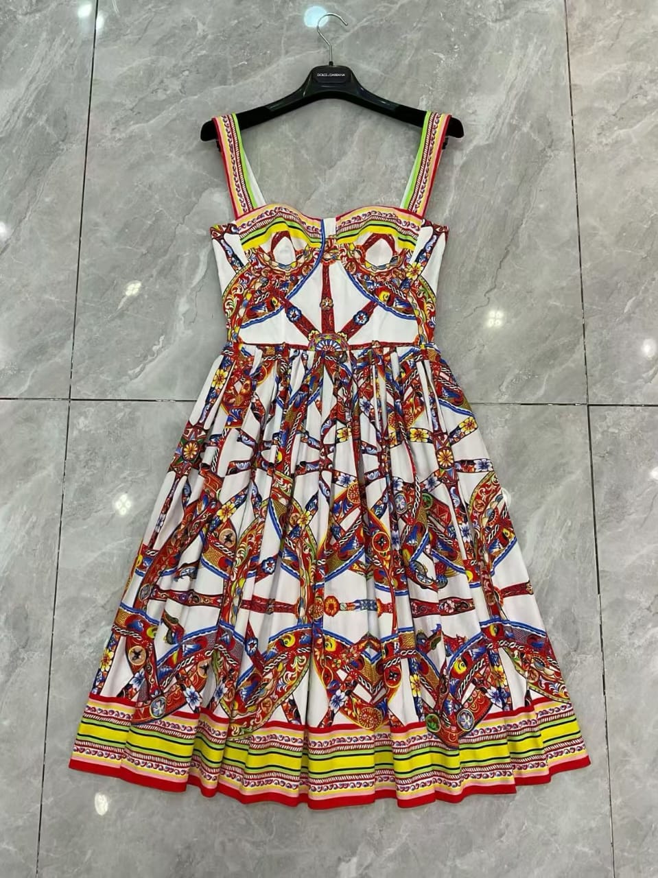 Dolce & Gabbana Maiolica / Carretto Print Dress