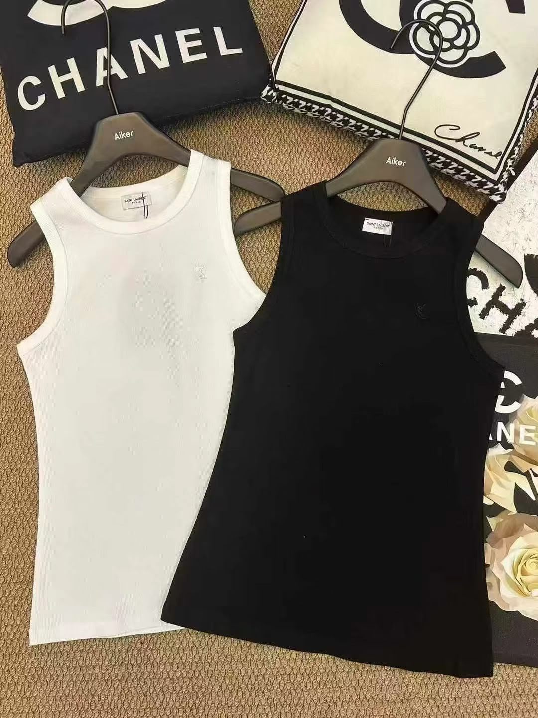 Saint Laurent Ribbed Tank Top