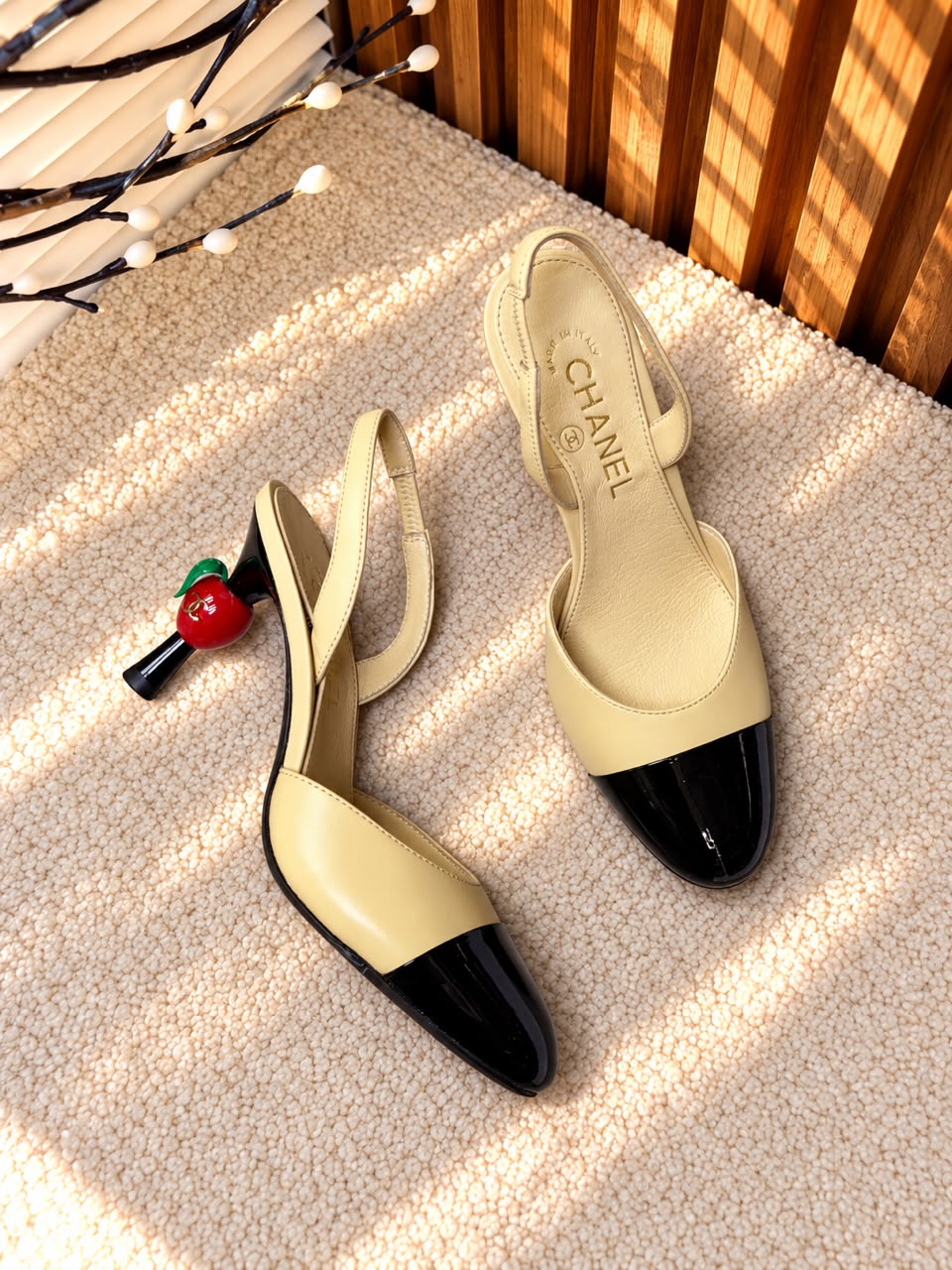 Chanel Two-Tone Slingback Pumps