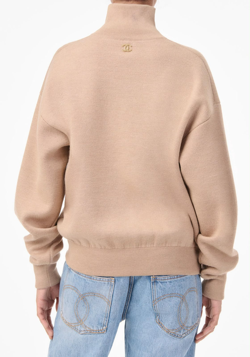 Chanel Half-Zip CC Logo Knit Sweater & Shoulder Bag Collection
