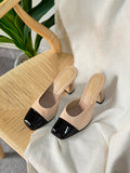 Chanel Mules in Suede Kidskin & Patent Calfskin