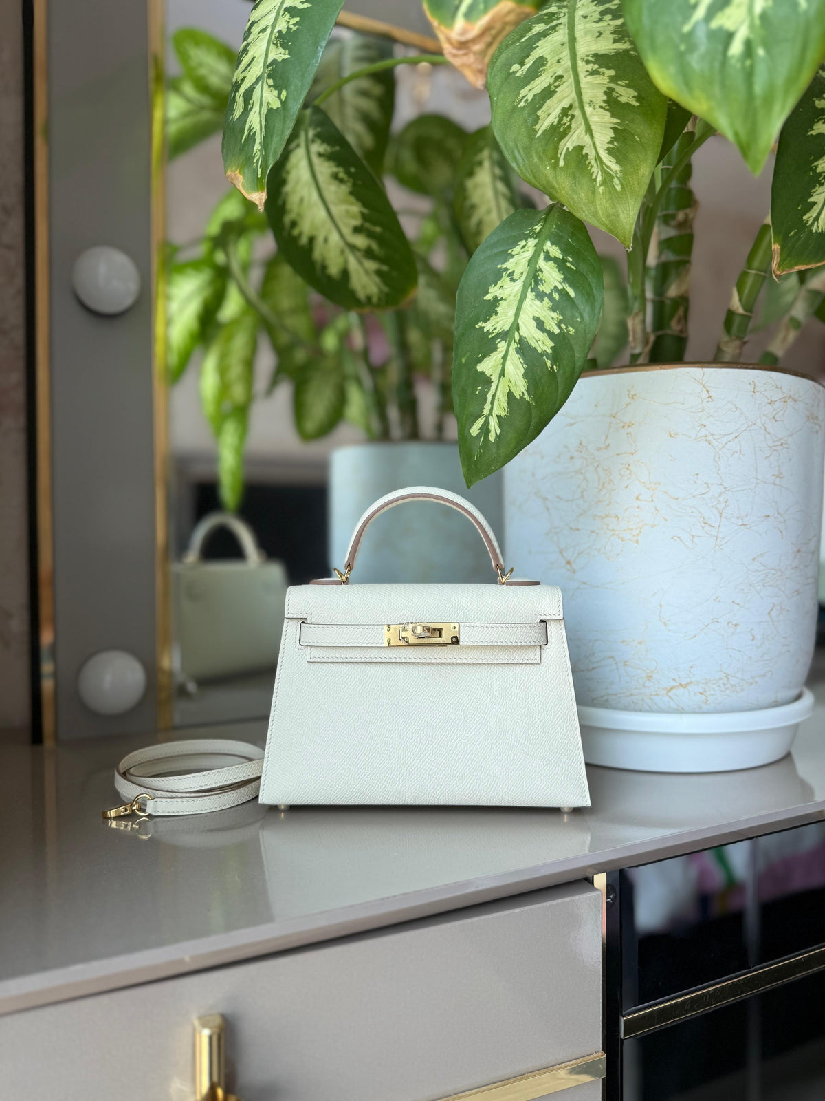 Hermès Mini Kelly II Epsom Orange Gold Hardware