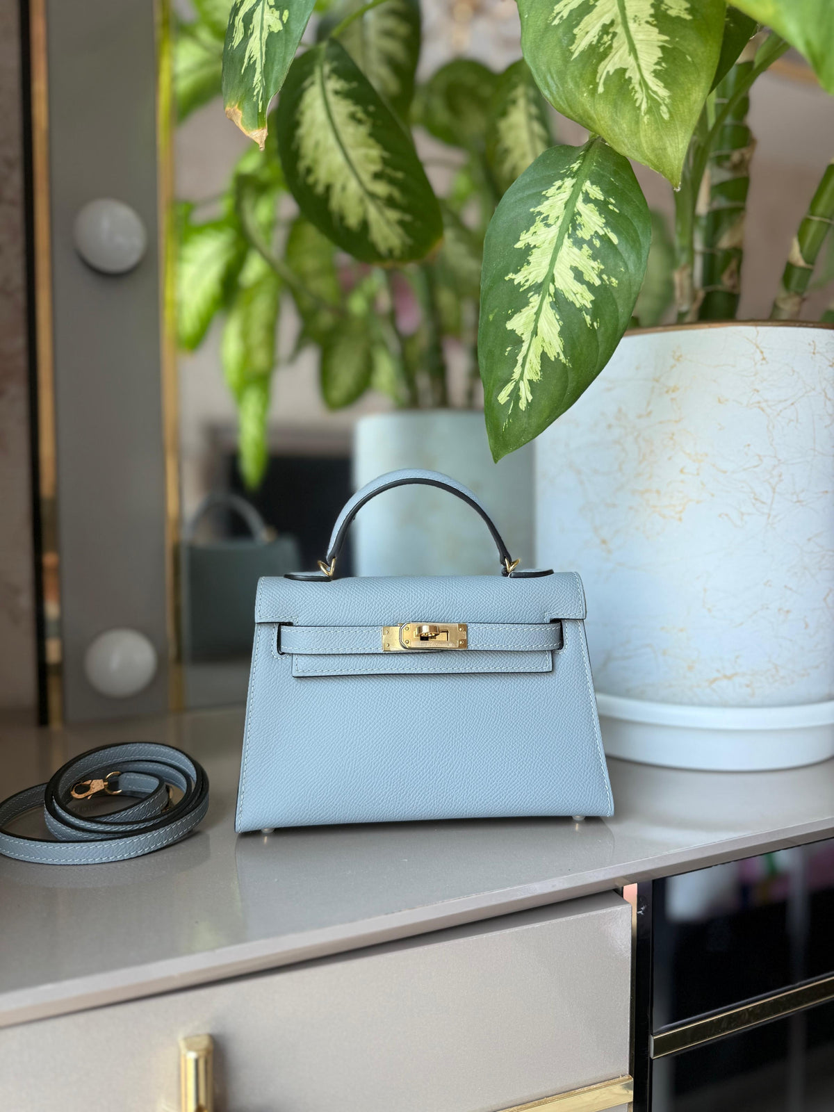 Hermès Mini Kelly II Epsom Orange Gold Hardware