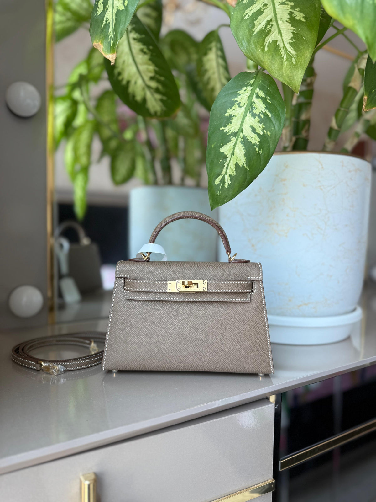 Hermès Mini Kelly II Epsom Orange Gold Hardware