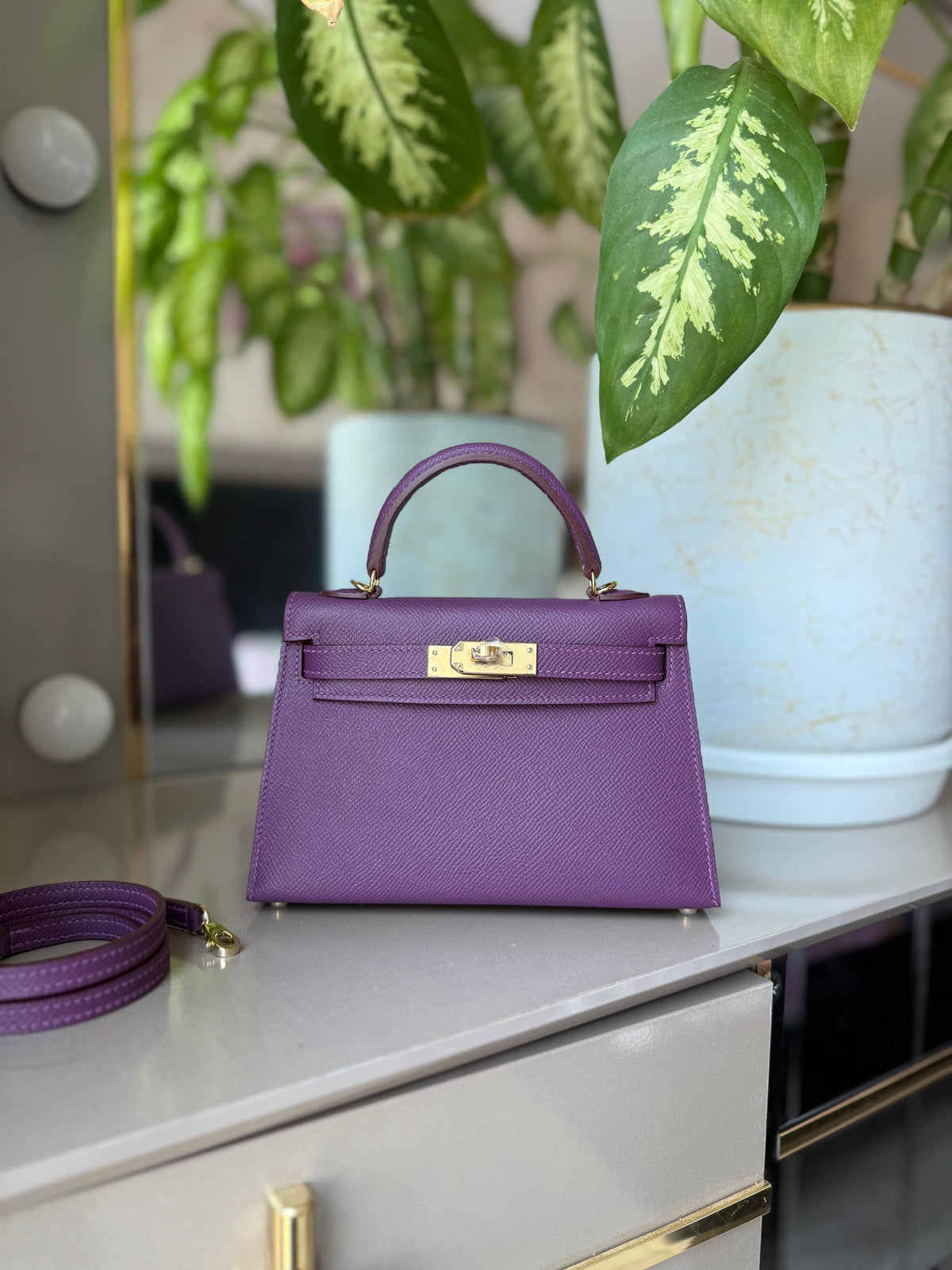 Hermès Mini Kelly II Epsom Orange Gold Hardware
