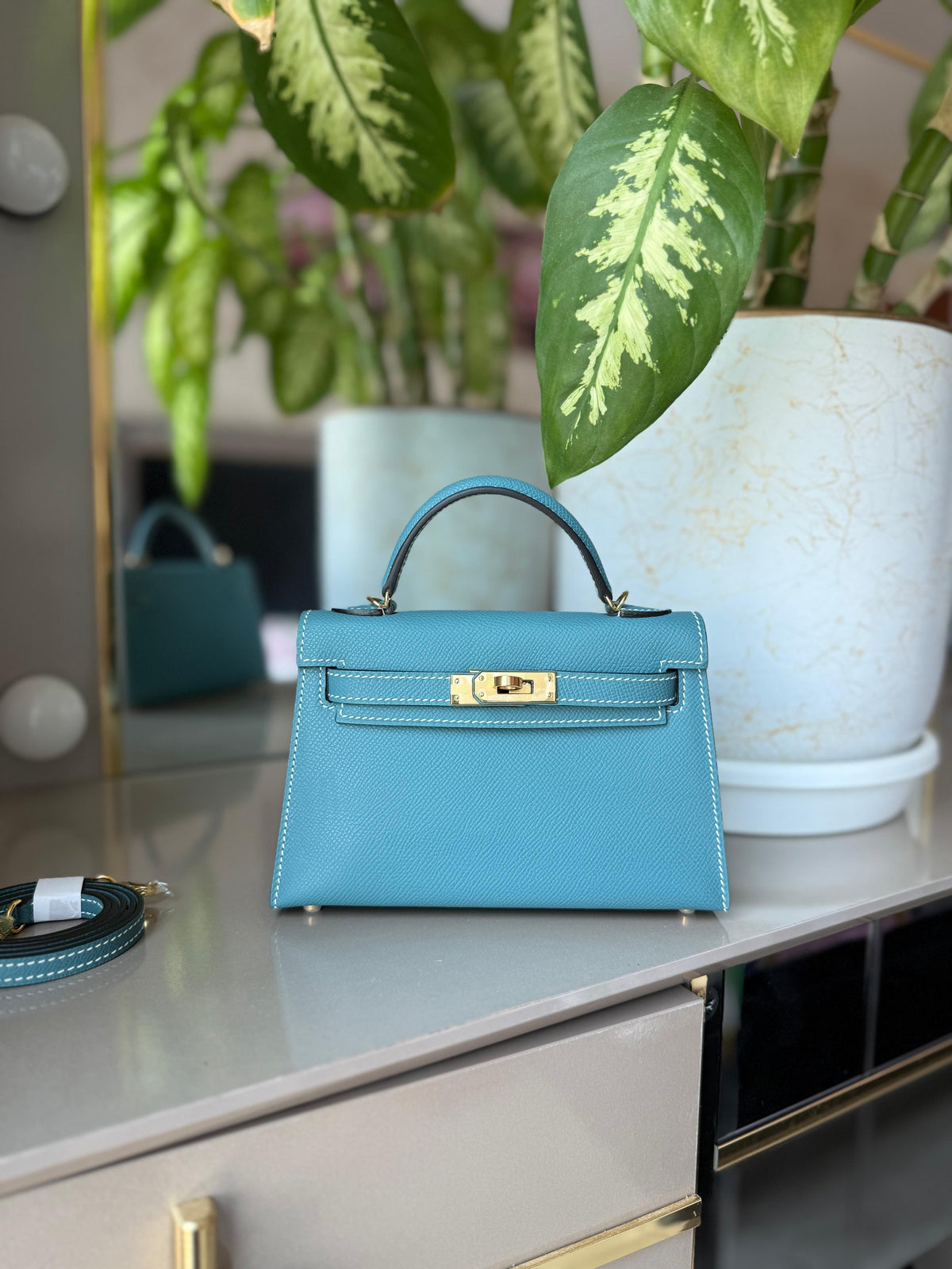 Hermès Mini Kelly II Epsom Orange Gold Hardware