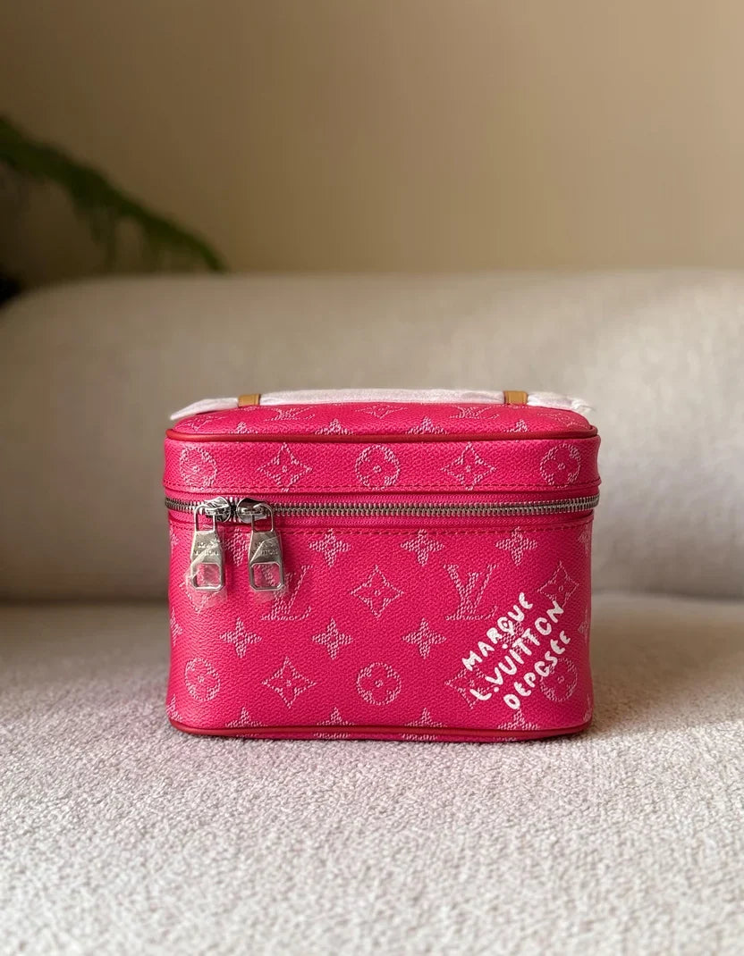 Louis Vuitton Monogram Vanity Case with Yellow Trim