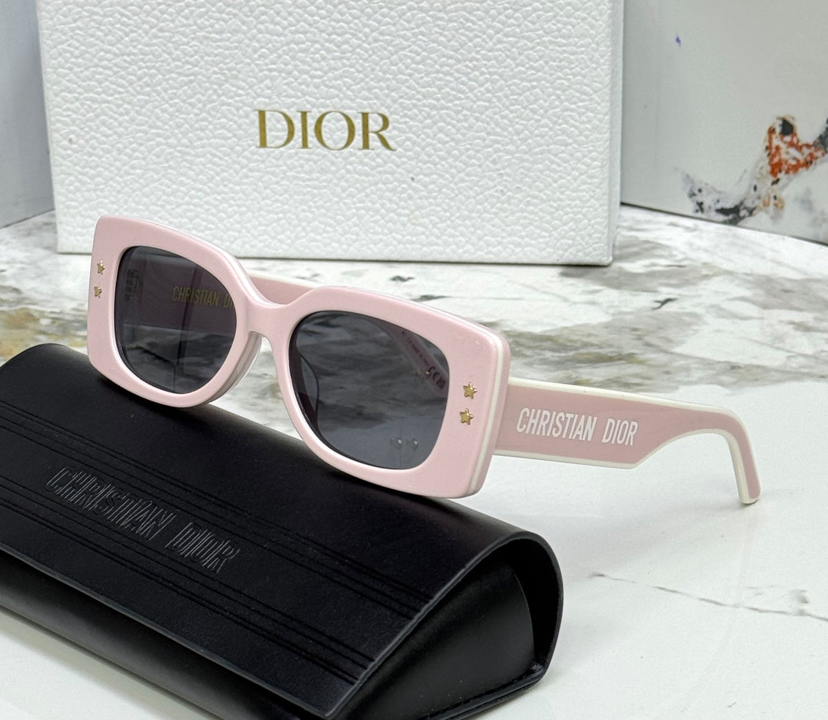 Dior Square Star Plain Lens Sunglasses