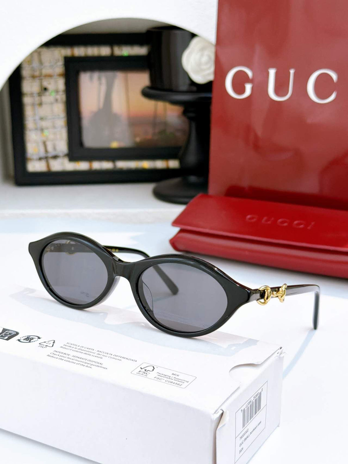 Gucci Oval Horsebit Sunglasses