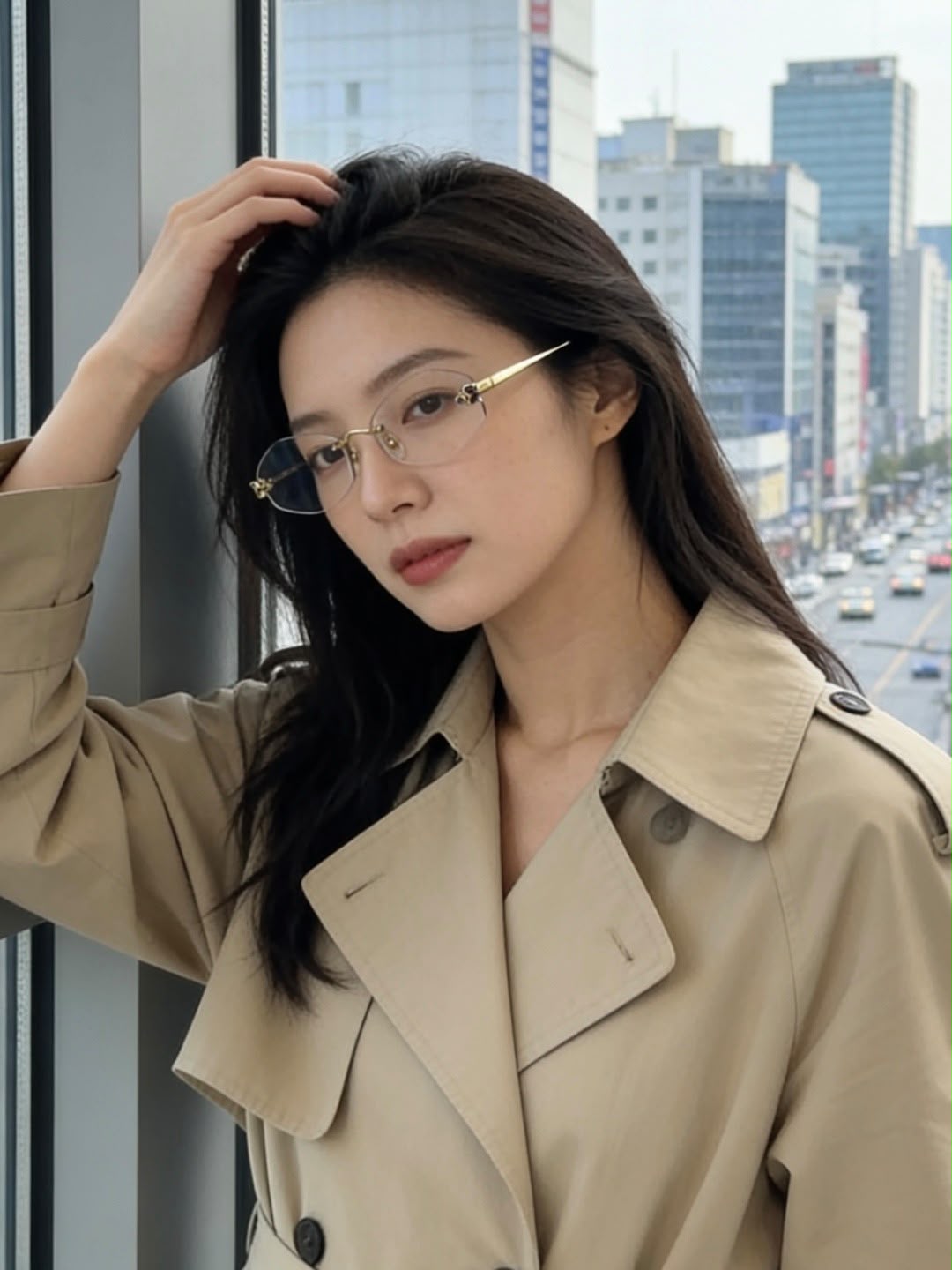 Cartier Rimless Geometric Clear Glasses