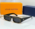 LV Rectangular Lettered Rim Sunglasses
