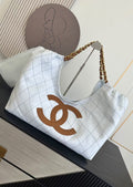 CHANEL Large-Logo Quilted Shoulder Bag