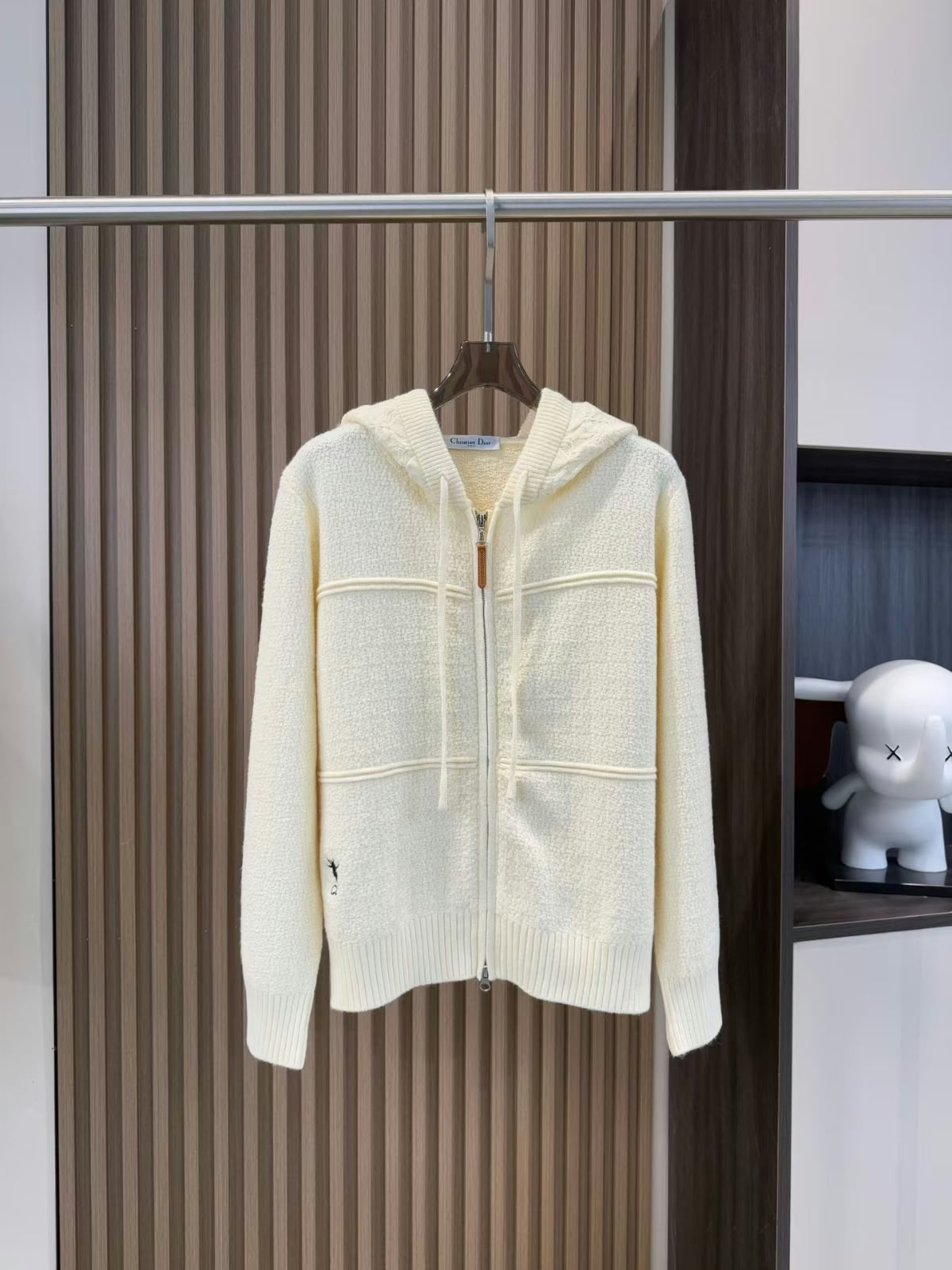 DIOR Hooded Zip-Up Cardigan