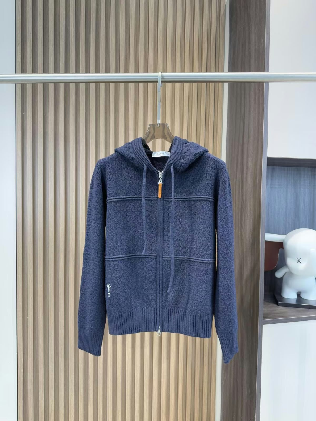 DIOR Hooded Zip-Up Cardigan