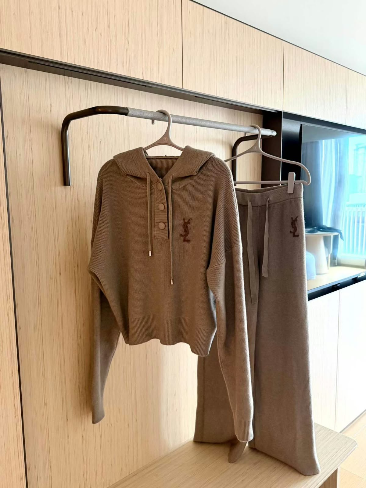 YSL Knit Top and Wide-Leg Trousers Set