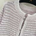 CHANEL Textured Fringe-Trim Cardigan