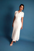 Sandro Short-Sleeve Knit Midi Dress