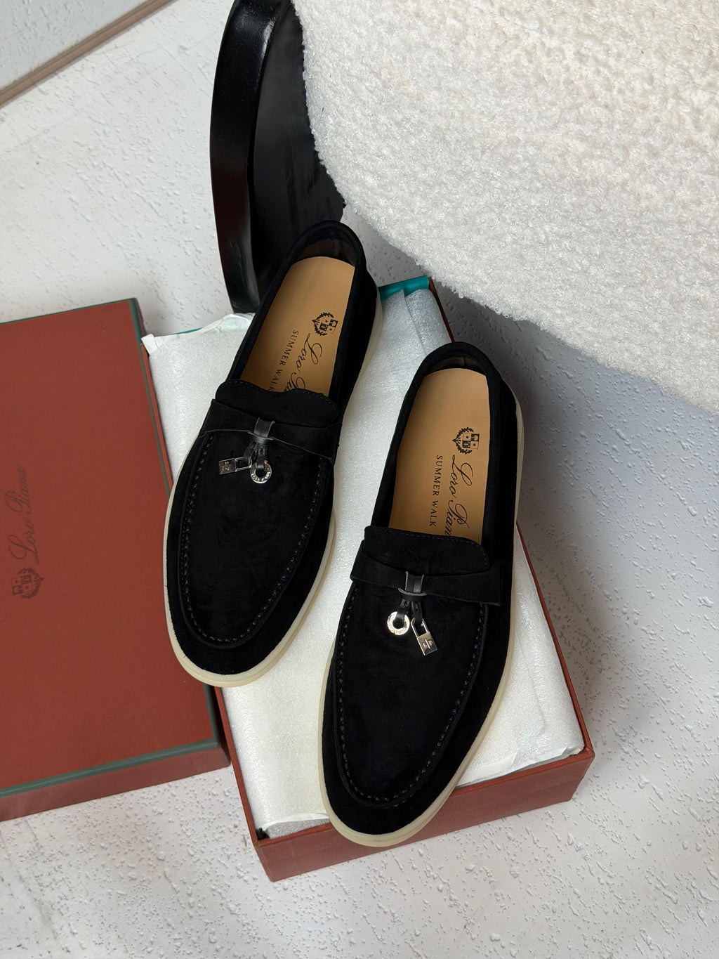 Loro Piana Summer Walk Suede Loafers