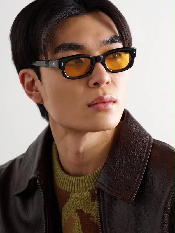 Jacques Marie Mage Black Bold Rectangular Sunglasses