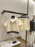 Dior Knitted Short-Sleeve Polo and Matching Shorts Set