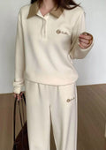 Loro Piana Long-Sleeve Polo and Pants Knit Lounge Set