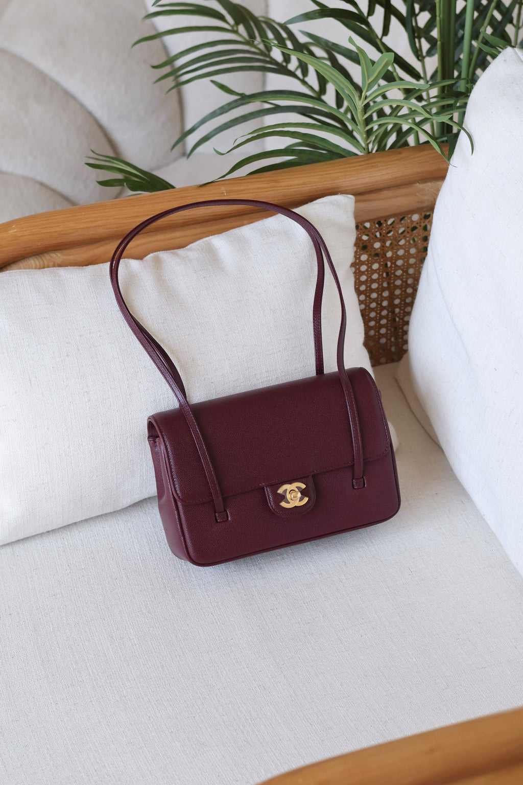 Chanel Flap Bag with CC Logo and Twin Straps