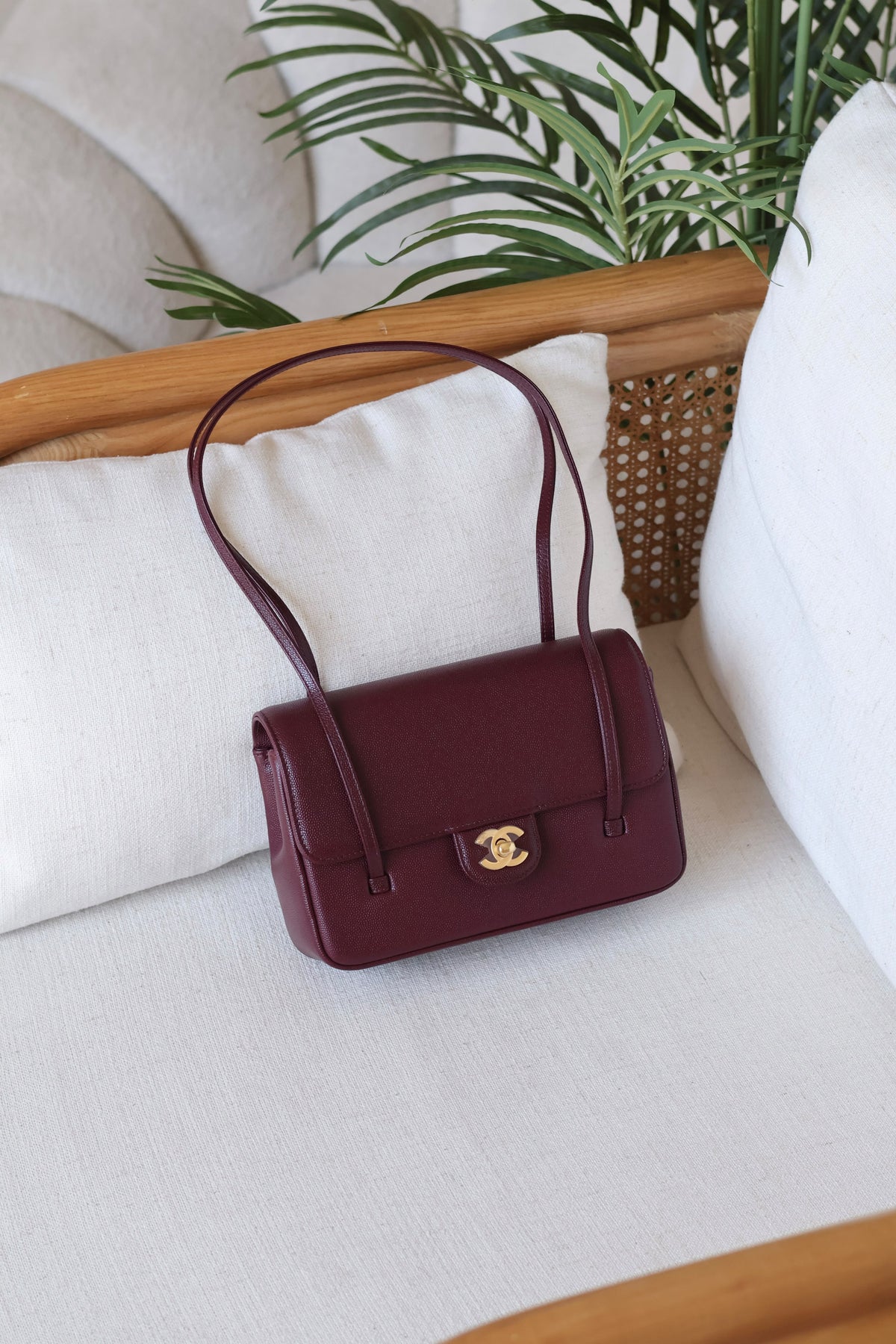 Chanel Flap Bag with CC Logo and Twin Straps