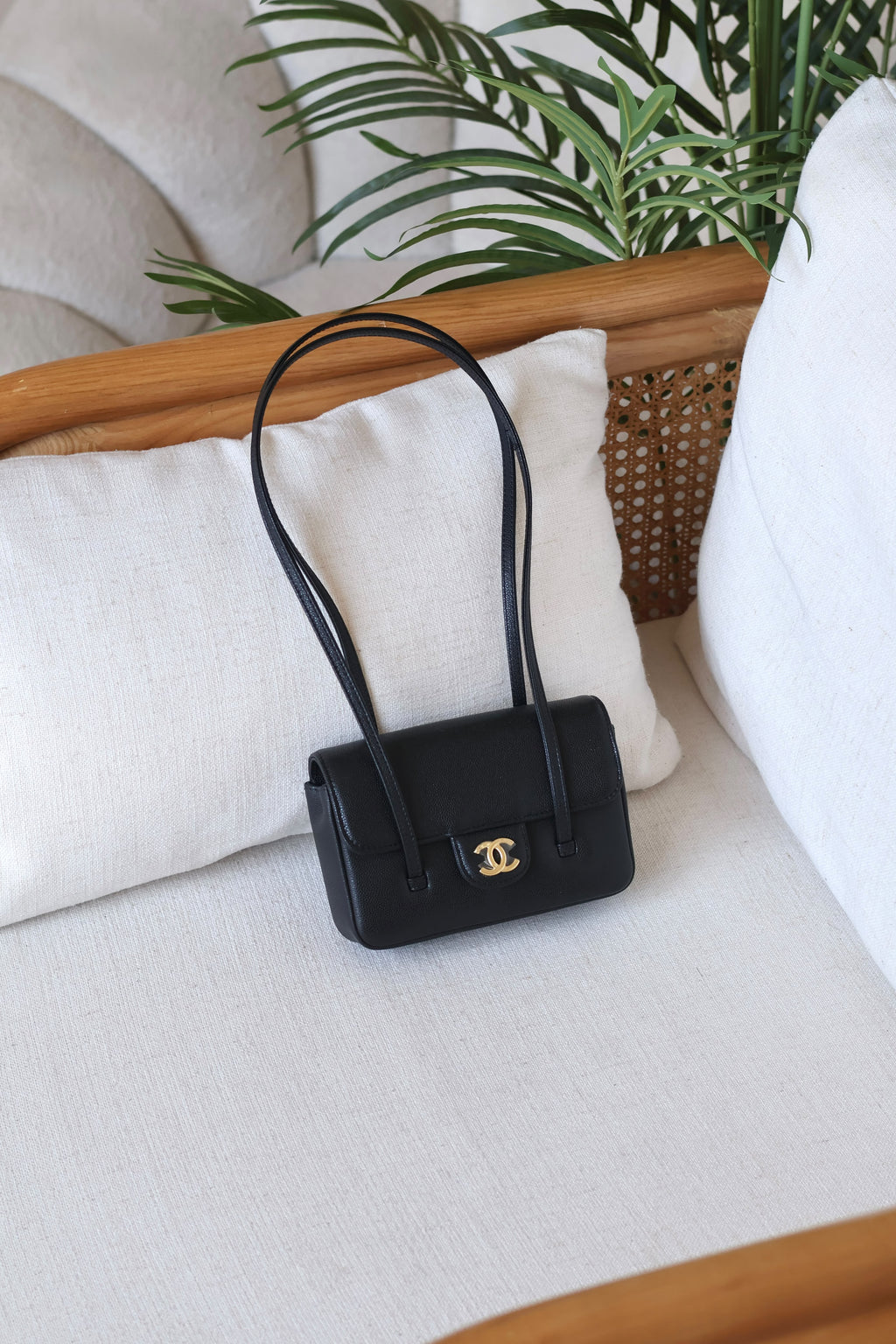Chanel Flap Bag with CC Logo and Twin Straps