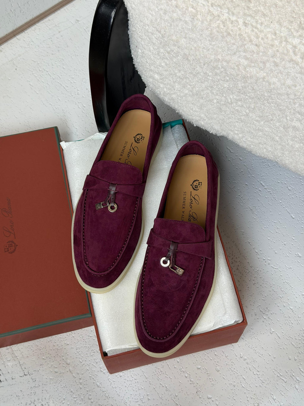 Loro Piana Summer Walk Suede Loafers