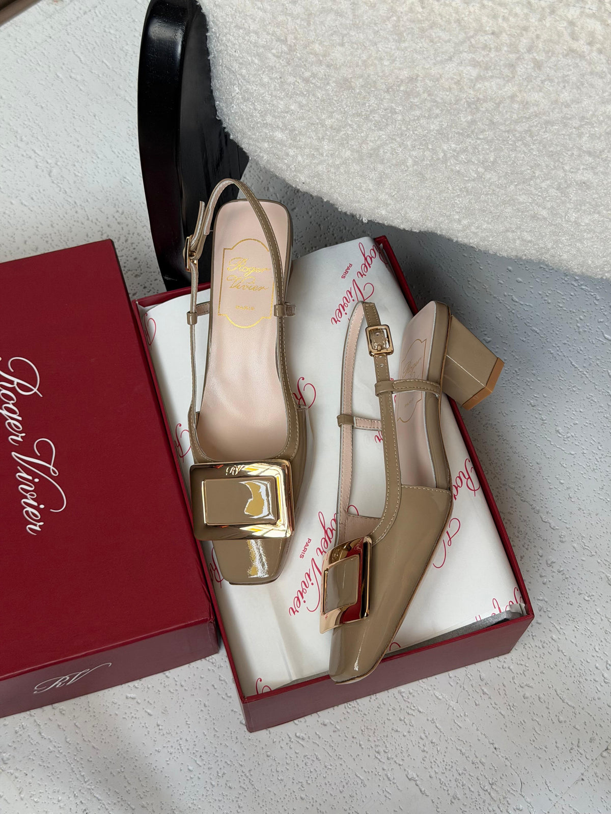 Roger Vivier Belle Vivier Patent Leather Slingback
