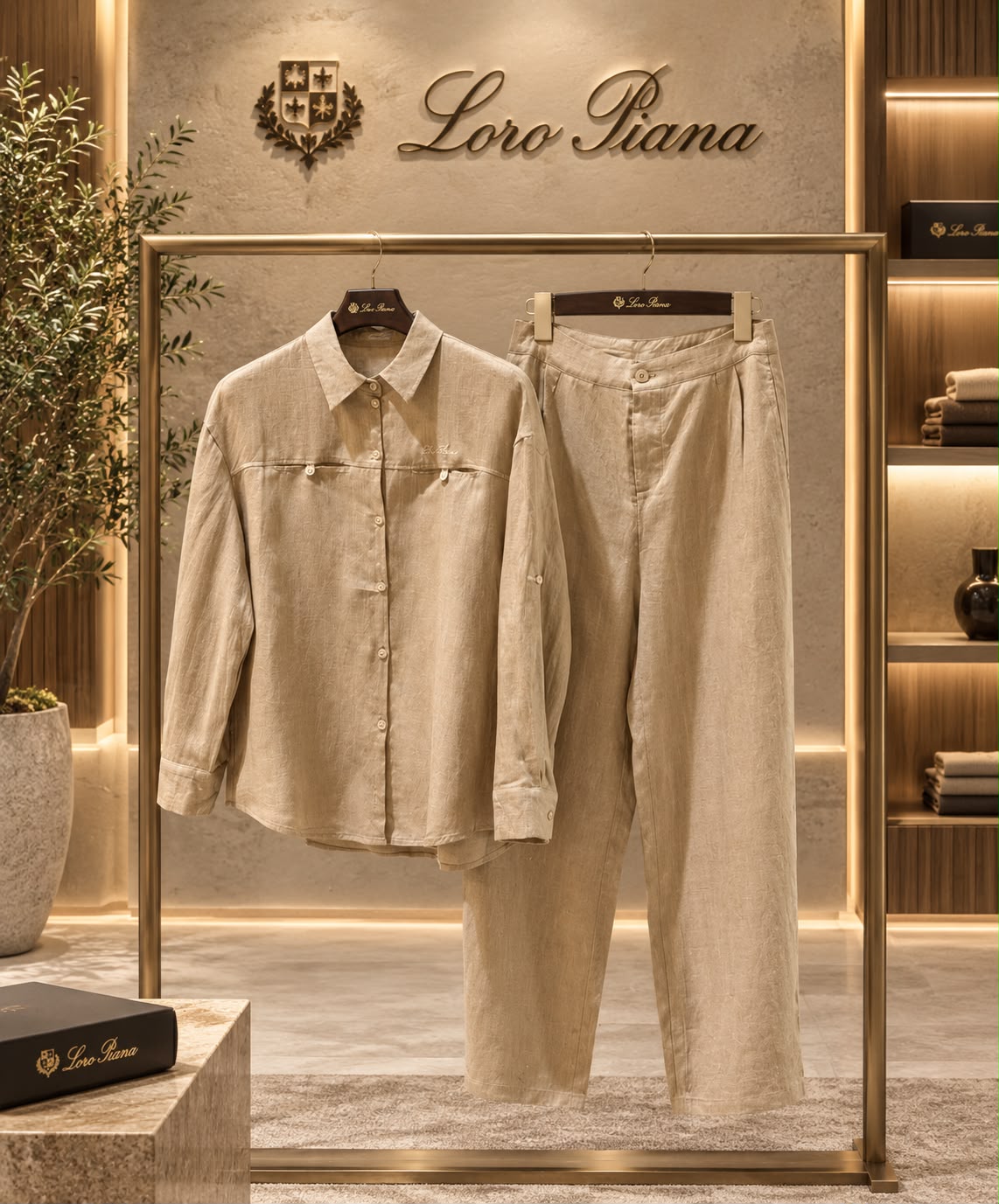 Loro Piana Linen Shirt and Trousers Set