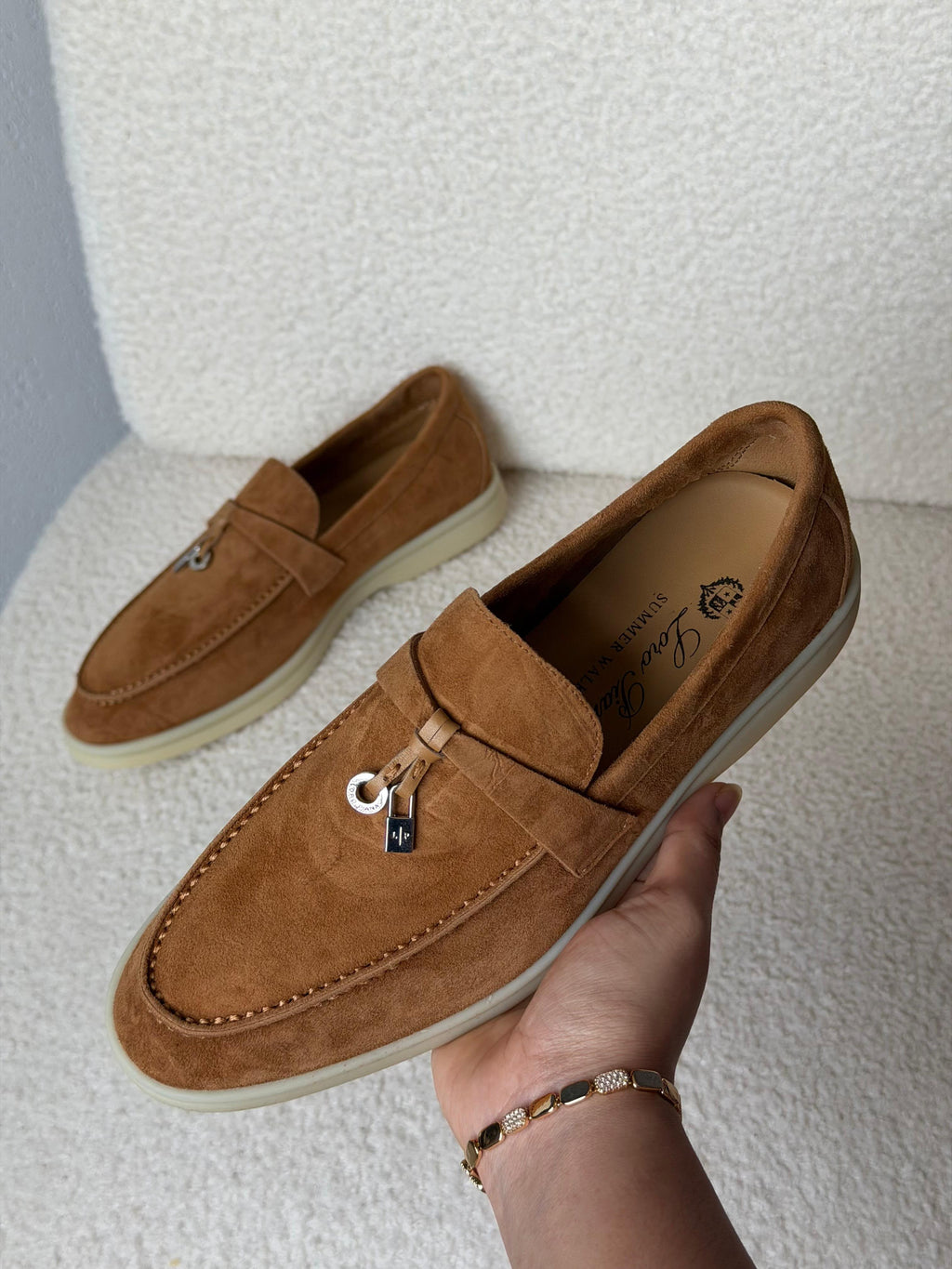 Loro Piana Summer Walk Suede Loafers